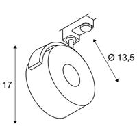 SLV 152601 230V-railsysteem lamp 13 W Wit - thumbnail