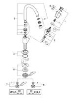 GROHE Costa L toiletkraan hoge draaibare uitloop chroom 20393001 - thumbnail