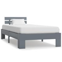 Bedframe massief grenenhout grijs 90x200 cm - thumbnail