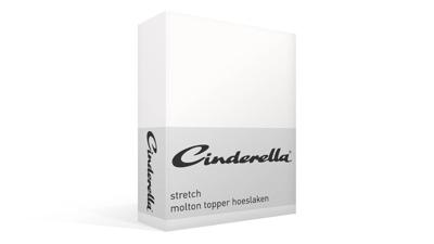Cinderella Topdek hoeslaken tot 15cm standaard stretch molton 180x200/210 (01) white