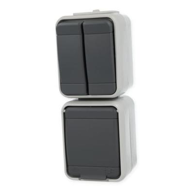 ELSO combi-serieschakelaar 448529 verzinkboor AquaTop licht/basisgrijs 1 stuk(s)