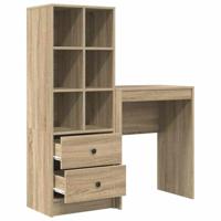 Bureau met lade 2 pcs Sonoma Eiken - thumbnail