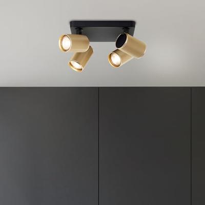 Brilliant Vierkante opbouwspotMarty zwart met goud - G99204/86