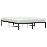 Bedframe metaal zwart 150x200 cm - thumbnail