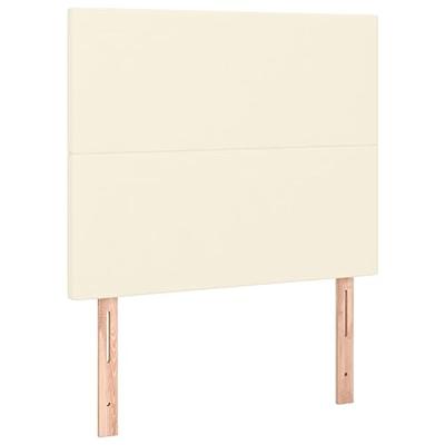 Hoofdborden 2 st 90x5x78/88 cm kunstleer crmekleurig