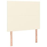 Hoofdborden 2 st 90x5x78/88 cm kunstleer crmekleurig - thumbnail