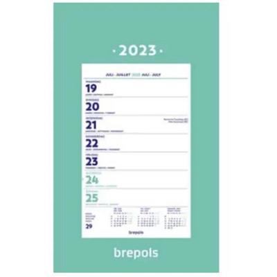Brepols wand-week kalender op schild, 2026