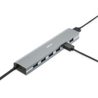 Hama USB 3.2 Gen 1-hub 7 poorten Met USB-C stekker Grijs - thumbnail