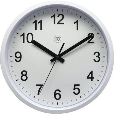 NeXtime NX-7307WI-V2 Wandklok NXT Diam. 25,5 Kunststof Wit, Witte Wijzerplaat NeXtime NX-7307WI-V2 Wandklok NXT Diam. 25,5 Kunststof Wit, Witte Wijzerplaat