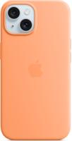 Apple Silicone MagSafe Hoesje iPhone 15 Orange Sorbet - thumbnail