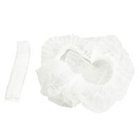 200 PCS non-woven wegwerp geplooid anti stof hoed Badmutsen voor Spa Hair Salon Beauty (wit) - thumbnail