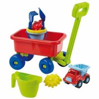 Ecoiffier bolderwagen met strandset - thumbnail