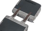 Basil elegance dubbele fietstas, chateau taupe, gerecycled pet, universal bridge, 40-49l - thumbnail