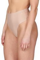 Secrets Brazilian High Waist - Invisible - Kanten dames taille brazilian slip - Schijnt niet door - L - Zwart | Dames slip - Onderbroek - Ondergoed - thumbnail