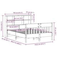 Bedframe zonder matras massief grenenhout wasbruin 150x200 cm - thumbnail