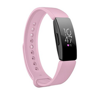 Fitbit Inspire 1 / HR / Ace 2 siliconen bandje - Maat: Large - Baby roze - thumbnail