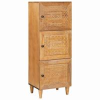 Highboard Lichtbruin 40 x 33 x 110 cm massief mangohout - thumbnail