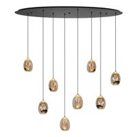 Highlight Hanglamp Golden Egg ovaal 8 lichts L 100 cm amber-zwart - thumbnail