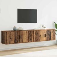 Wandtv-kast Set 2 pcs Oud Hout 100 x 34,5 x 40 cm Bewerkt hout - thumbnail
