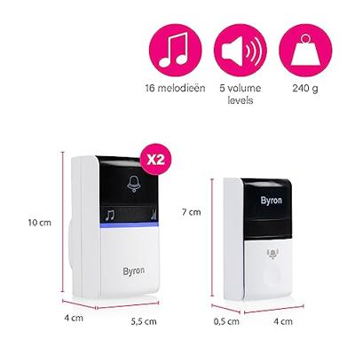 Byron DBY-23415 Complete set voor Draadloze deurbel