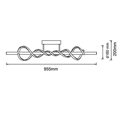 Brilliant Zwarte design plafondlampAmalie M - G99817/06