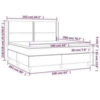 Boxspring met matras fluweel zwart 160x200 cm - thumbnail