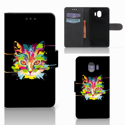 Samsung Galaxy J4 2018 Leuk Hoesje Cat Color