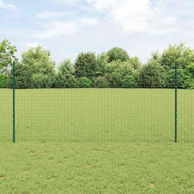 VidaXL Hek met paal groen 1,2 x 10 m staal en pvc