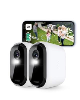 ARLO ESSENTIAL2 XL 2K OUTDOOR CAMERA 2-PACK VMC3252-100EUS IP-Bewakingscameraset WiFi Met 2 cameras 2688 x 1520 Pixel