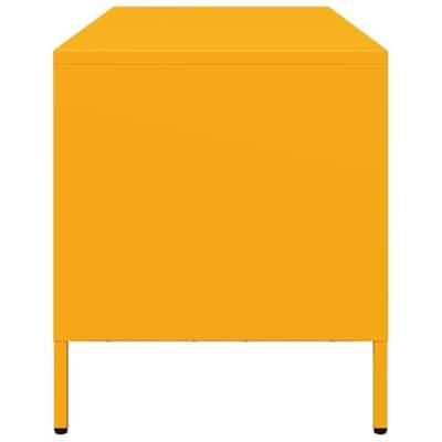 Tv-meubel 101,5x39x43,5 cm koudgewalst staal mosterdgeel