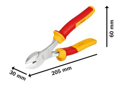 Bosch Professional 1600A02NE2 1600A02NE2 VDE Kracht-zijsnijtang 205 mm Bosch Professional 1600A02NE2 1600A02NE2 VDE Kracht-zijsnijtang 205 mm