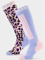 Poederbaas Skisokken 2-pack Panther Pink-35/38 - thumbnail