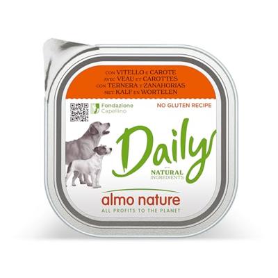Almo Nature Daily met kalfsvlees en wortel natvoer hond 18 x 300 g Almo Nature Daily met kalfsvlees en wortel natvoer hond 18 x 300 g