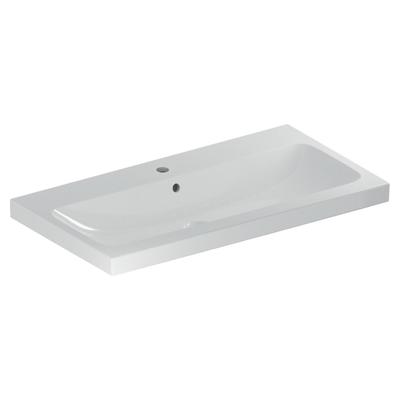 Geberit iCon wastafel 90x48 cm, met kraangat en overloop, wit