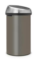Brabantia touch bin afvalemmer 60 liter platinum / fingerprint proof - thumbnail