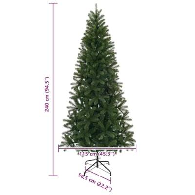 VidaXL Kunstkerstboom met 300 led met standaard groen 240 cm pe en pvc