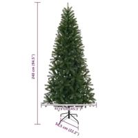 Kunstkerstboom met 300 LED met standaard Groen 240 cm PE en PVC - thumbnail