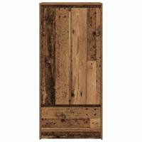 Kast met lade 55,5x34x119,5 cm spaanplaat hout oud hout - thumbnail