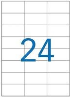 Apli gekleurde etiketten ft 70 x 37 mm (b x h), rood, 480 stuks, 24 per blad (1593) - thumbnail