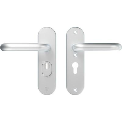 AXA AXA Oval Plus veiligheidsbeslag achterdeur kortschild U kruk/kruk PC55 met kerntrekbeveiliging SKG3 - aluminium AXA AXA Oval Plus veiligheidsbeslag achterdeur kortschild U kruk/kruk PC55 met kerntrekbeveiliging SKG3 - aluminium