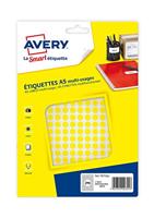 Avery PET08J ronde markeringsetiketten, diameter 8 mm, blister van 2940 stuks, geel - thumbnail