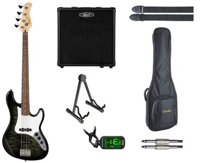 Cort Startersset Elektrische Basgitaar (Black)
