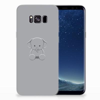 Samsung Galaxy S8 Plus Telefoonhoesje met Naam Grijs Baby Olifant Samsung Galaxy S8 Plus Telefoonhoesje met Naam Grijs Baby Olifant