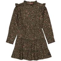 LEVV Meisjes jurk - Aida - AOP groen luipaard - thumbnail