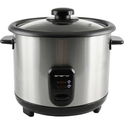 EMERIO RCE-110118 Rijstkoker RVS, Zwart