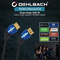Oehlbach D1C42533 HDMI-kabel HDMI Aansluitkabel HDMI-A-stekker, HDMI-A-stekker 3.00 m Zwart 8K UHD, Afgeschermd (drievoudig) - thumbnail