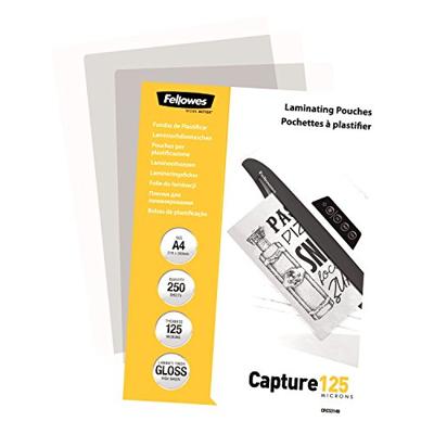 Fellowes Lamineerfolie DIN A4 125 micron glanzend 250 stuk(s) Fellowes Lamineerfolie DIN A4 125 micron glanzend 250 stuk(s)