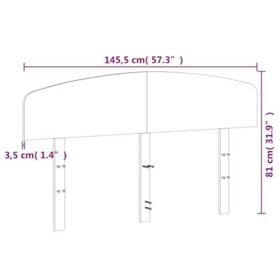 Hoofdbord 140 cm massief grenenhout wasbruin