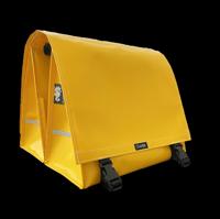 Clarijs fietstas dubbel xl pvc 46l met uitsparing geel - thumbnail