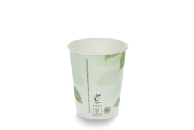 Kartonnen koffiebeker 230cc 8oz FSC Mix Credit groen BIO